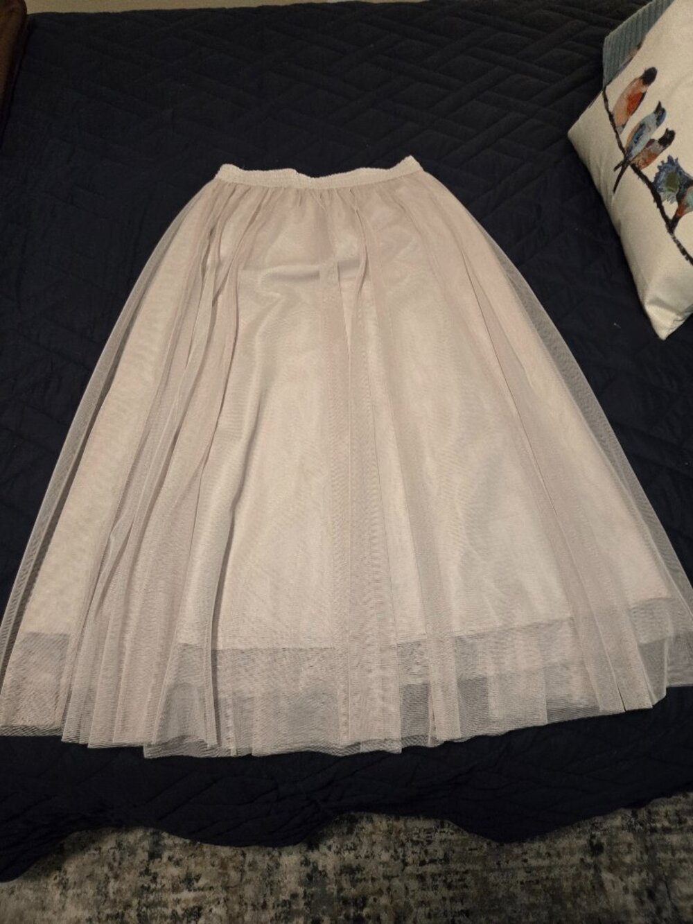 Beautiful Layered Tulle Skirt in Light Cream Color